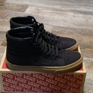 Vans sk8-hi canvas re-release black/gum